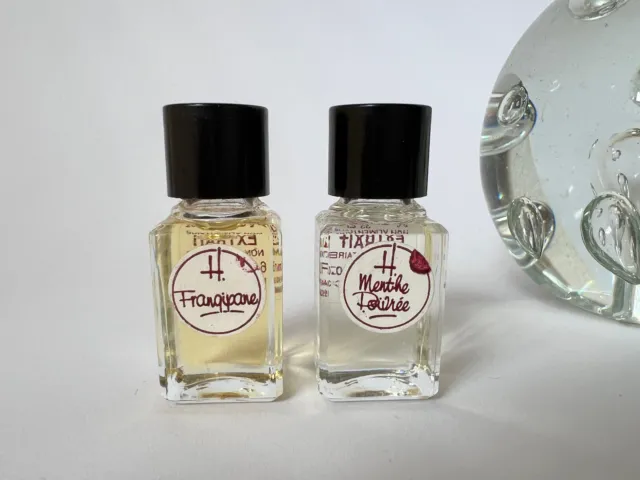 ⚫️H.*Frangipane+Menthe Poivrée* 2 Parfum Miniaturen/Parfumöle Extrait je 6,5ml⚫