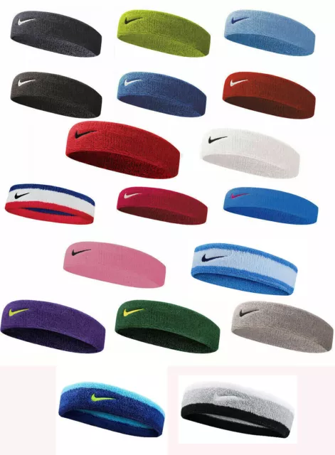 NIKE Swoosh Headband Tennis Stirnband Schweißband Kopfband Sport 5cm breit