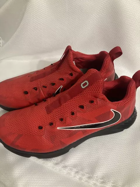 Nike Ohio State Vapor Speed Turf  Mens 9.5 Red Black Football  Mint No Laces