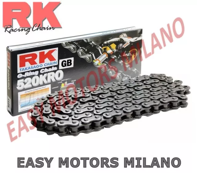 RK Chaîne Transmission 520KRO Argent 120 Maillons CL KTM SMR LC4 Enduro 560 600