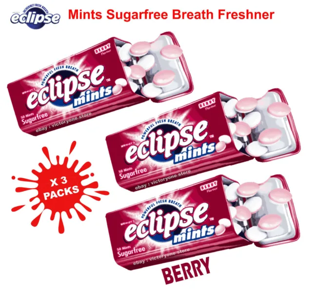 4x Packs Eclipse Polar Ice Flavor Sugar Free Chewing Gum, 18 Pieces Per  Pack