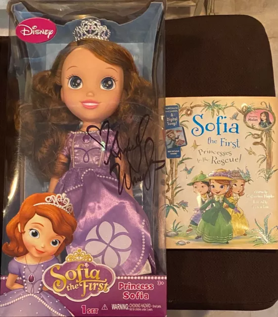 Rare! Sofia The First Disney Princess Signed Doll & Inscribed Book Ariel Winter