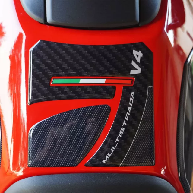 Adesivo 3D Protezione paraserbatoio compatibile con Ducati Multistrada V4 2021