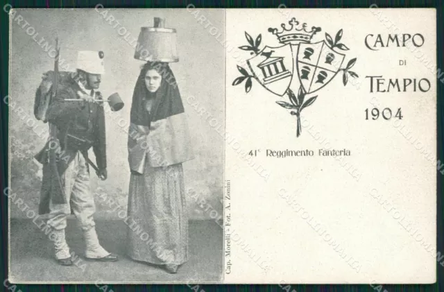 Sassari Olbia Tempio Pausania Costumi Militari cartolina QT2405