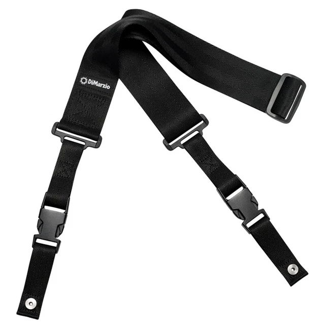 DiMarzio DD2200BK 2-Inch Nylon Cliplock Guitar Bass Strap, Black