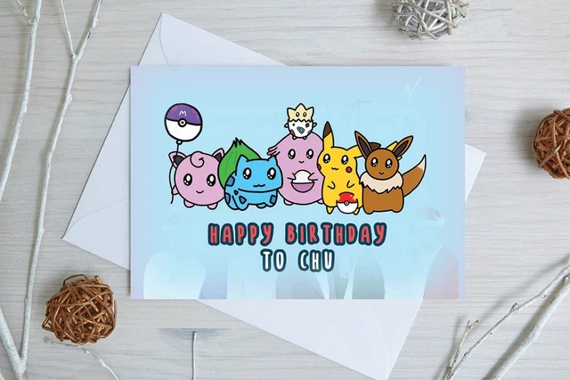 POKEMON BIRTHDAY CARD | Pikachu Birthday Card | Eevee Birthday Card | Bulbasaur 3.20 - PicClick UK POKEMON BIRTHDAY CARD | Pikachu Birthday Card | Eevee Birthday Card | Bulbasaur 3.20 - PicClick UK
