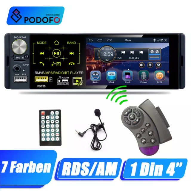 4.1'' 1DIN BLUETOOTH AUTORADIO Mit RDS AM/FM FREISPRECHEINRICHTUNG USB TF AUX-IN