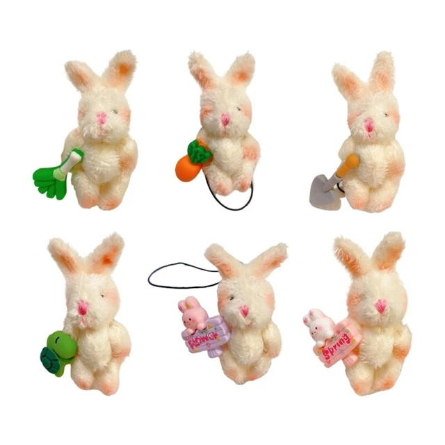 Hold Things Rabbit Toy Pendant Keychain for Valentines Day Decor Craft Supplies