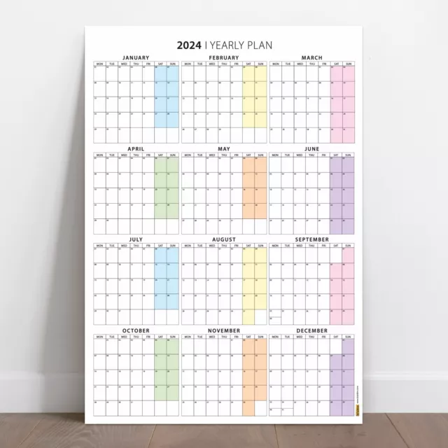 2024 YEAR PLANNER, Wall Planner, 2024 Calendar, Large Wall Calendar