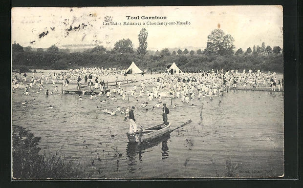 CPA Chaudeney-sur-Moselle, Les Bains Militaires 1908