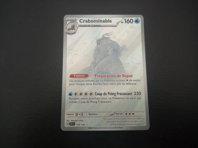 CARTE POKÉMON ULTRA rare Crabominable 149/142 Full Art Couronne ...