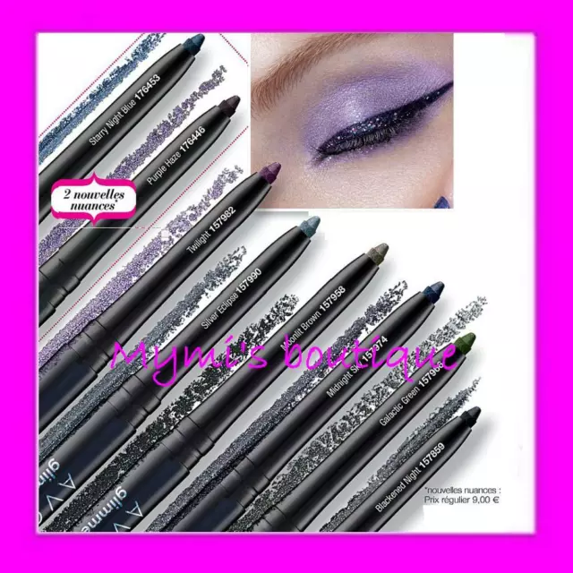 Eyeliner / ligneur métallisé yeux Avon Cosmic - noir, marron, bleu, vert, argent