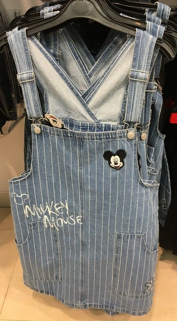 DISNEY MICKEY MOUSE DUNGAREES Pinafore Denim Jean Dress Ladies Womens Primark 24.99 PicClick UK