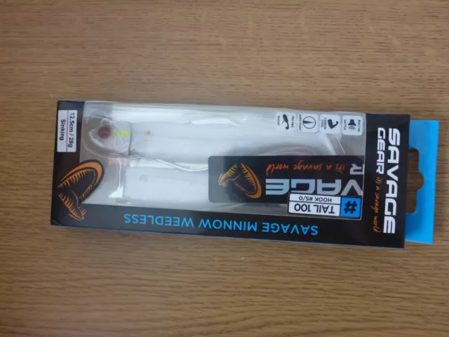 Savage Gear Minnow Senza Erba 12,5 Cm 28Gm Perla Bianca Nuova Gratis P&P
