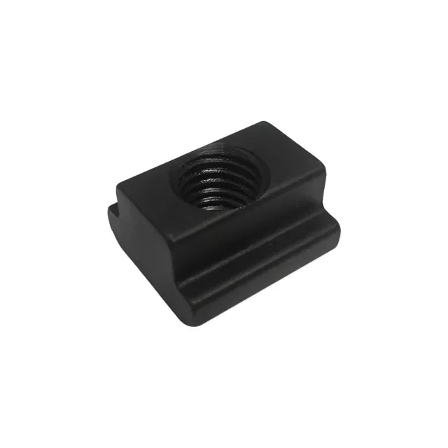2 Pc 1/2" T-Slot Nut 3/8"-16 Thread Table Slot Tapped Through Black Oxide Finish