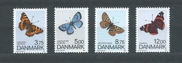 DANEMARK - 1993 YT 1051 à 1054 PAPILLONS - TIMBRES NEUFS** MNH LUXE