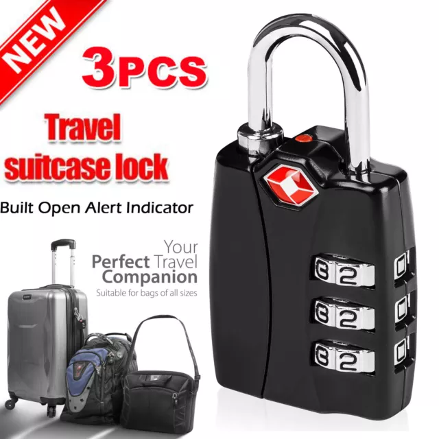 Smart 3 Digit Mini code Metal Combination Travel Luggage Lock Padlock Password