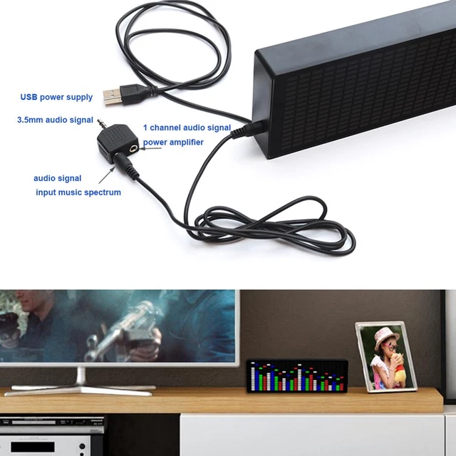 VFD Audio Atmosphere Display Clock with Voice Control and 12 Display Modes