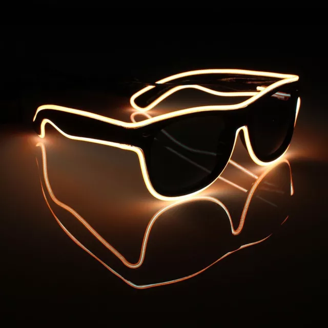 LED EL Wire Glasses Light Up Glow Sunglasses Eyewear Shades for Nightclub Party