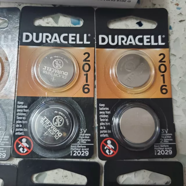 6 Two Packs Duracell 2016B2  3V Lithium Coin Battery (12 Batteries)  EXP 2029 3