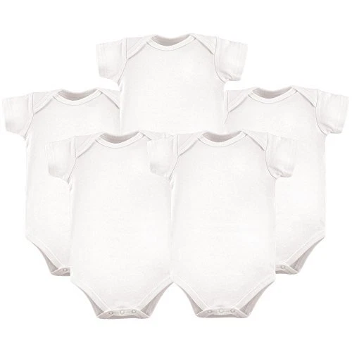 Hudson Baby Unisex Baby Cotton Bodysuits, White, Size 0.0 zs2X