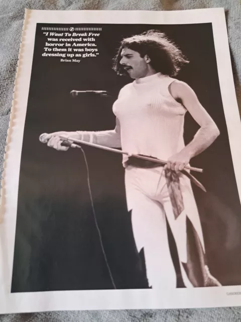 Freddy Mercury (Queen) A4 size full page magazine poster