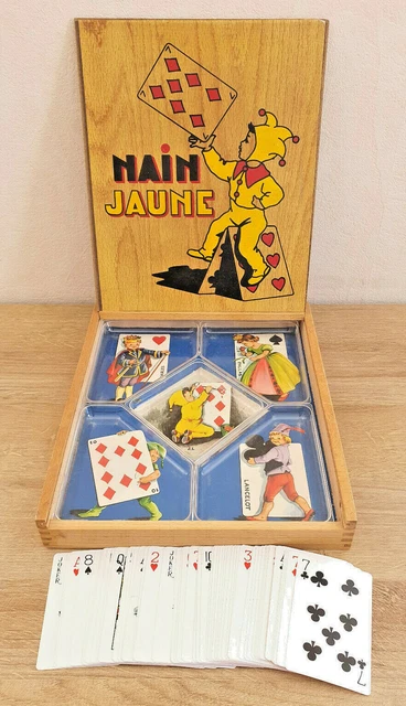 JEU ANCIEN DE Nain Jaune Boîte en bois foncé + Jetons EUR 38,00 - PicClick FR