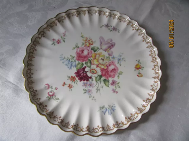 Gorgeous Crown Staffordshire England's Bouquet Cabinet Plate