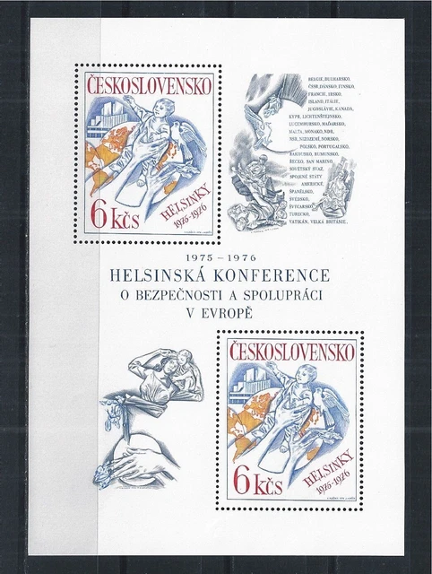 Czechoslovakia CSSR 1976 Block 33 Helsinki Conference