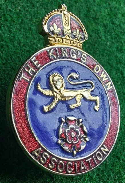 Wwi Or Earlier King's Own Lancaster Regiment Association Enamelled Pin Badge.