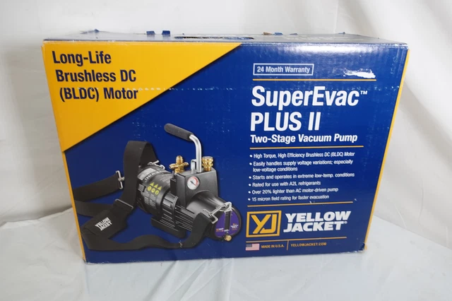 Yellow Jacket 93780 SuperEvac™ PLUS II 8 CFM TWO STAGE VACUUM PUMP NIB