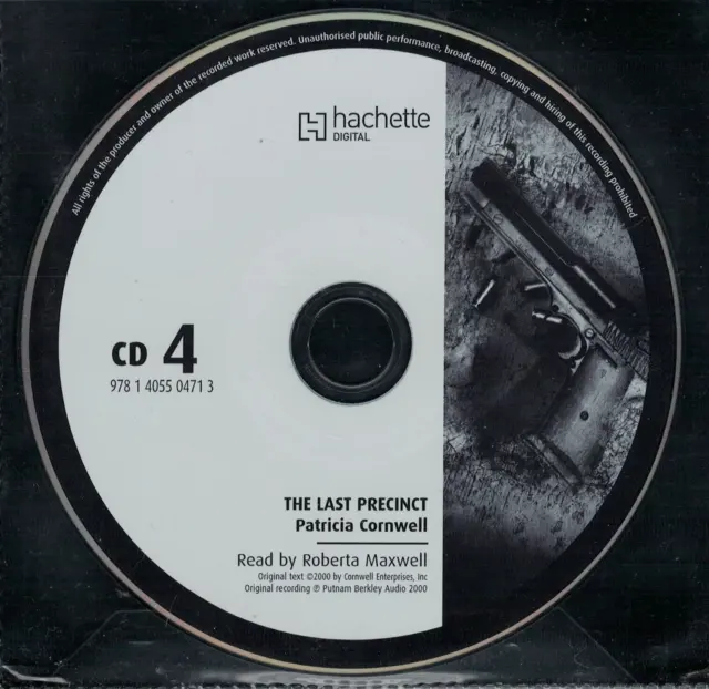 The Last Precinct - Patricia Cornwell Audio Book Disc 4 CD Replacement Spare