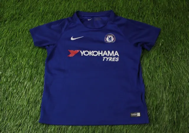 Chelsea London 2017/2018 Football Shirt Jersey Home Nike Original Size Kids L
