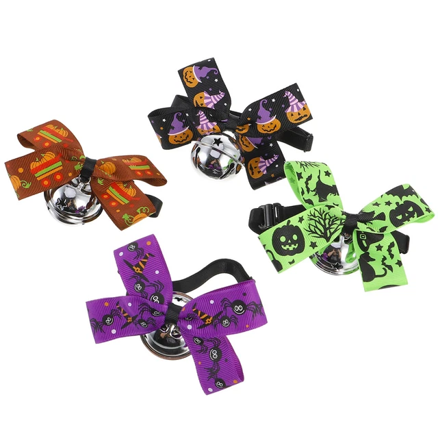 Tela Halloween Mascota Lazo Cuello Pequeño Cachorro Vendas Calabaza