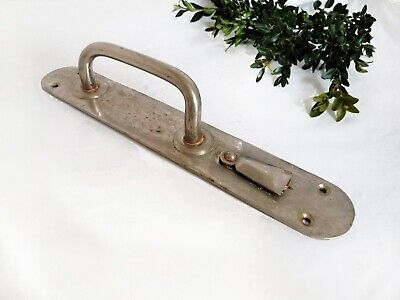 Vintage Door Handle with Plate Key Hole Stainless Steel Metal Pull Interior deco