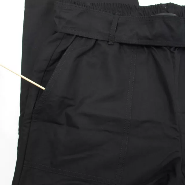 ANN TAYLOR BLACK Pants Size 10 Elastic Waist Pullon Cuff Ankle Belt ...
