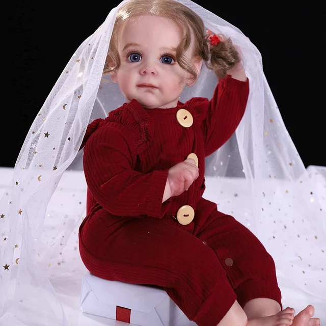 UK 22" Realistic Reborn Baby Dolls Soft Vinyl Silicone Handmade Boy Girl Gifts