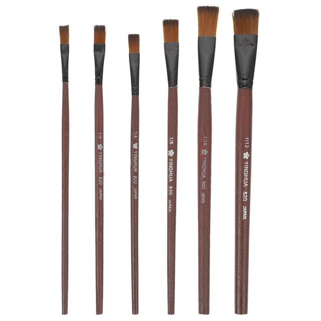 6 Pcs Watercolor Paint Brush Set Watercolor Brush Set Oil Paint Brushes