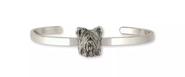 Skye Terrier Bracelet Jewelry Sterling Silver Handmade Dog Bracelet SKY4-CB