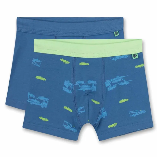 Sanetta Boys Shorts 2er Pack - Pants, Underpants, Single Jersey, Autos Blue