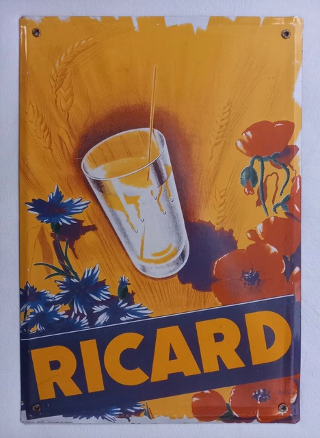 Plaque émaillée Publicitaire RICARD – Métal – Neuve
