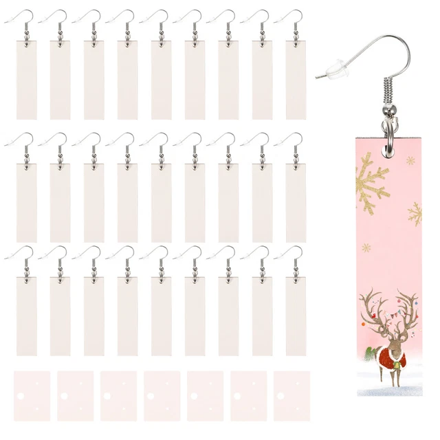 Sublimation Earrings Density Board Hooks Pendant Clasp Making Unfinished