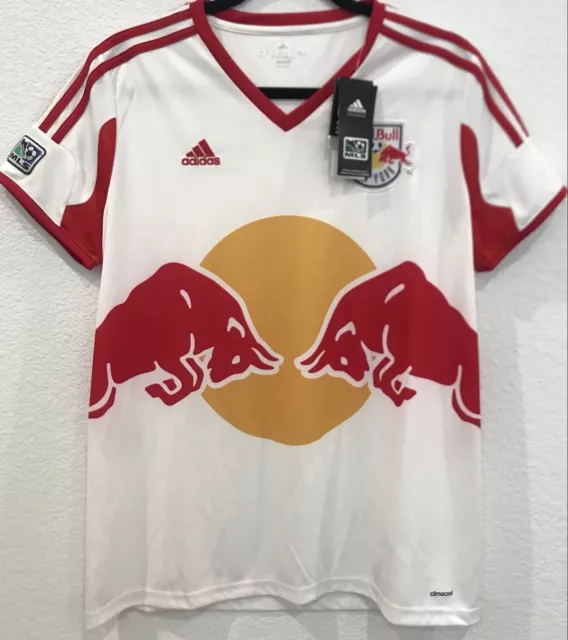 NWT New York Red Bulls Adidas Climacool MLS Soccer Football Womens Jersey Size L