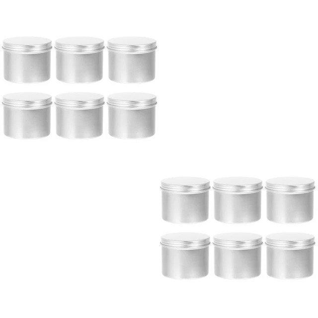 12 piezas latas de velas con tapas frasco de velas frascos de almacenamiento tapas contenedores tapas mini