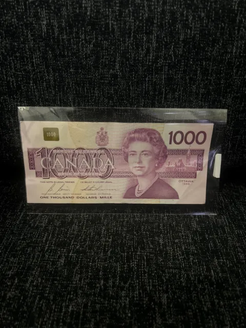 1988 $1000 Dollar Bank of Canada Banknote EKA 2716241 Bonin Thiessen