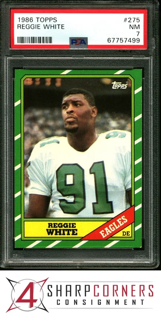 1986 Topps #275 Reggie White Rc Eagles Hof Psa 7 A3565401-499
