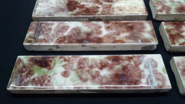 Lot of 45 Reclaimed Multi Colored 6" & 3" Ceramic Fireplace Tiles 5
