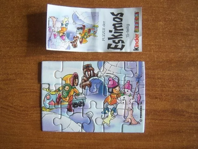 ♥ Ü-Ei Puzzle 💛 Puzzle der Eskimos unten rechts 1994 mit BPZ ♥