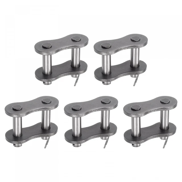 Uxcell 5Pcs #120 Chain Master Connector Link Roller, 1 1/2" Pitch Carbon Steel,
