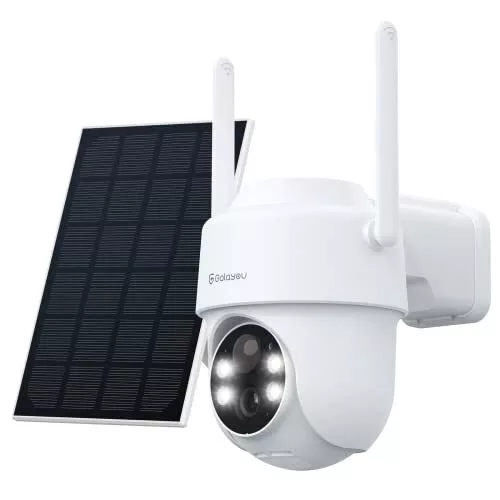 GALAYOU Camera Surveillance WiFi Exterieure sans Fil Batterie - Panneau Solaire,